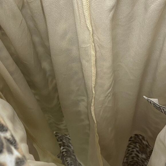 19 COOPER Women's Brown Overflow Leopard Print Surplice Wide Leg Jumpsuit SZ M - Picture 12 of 14